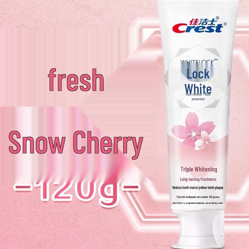 

Crest Whitening Herbal Crystal Fluoride Toothpaste, Fresh Cherry Blossom