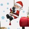 Santa Claus Climbing Rope Wall Sticker Festive Atmosphere Bedroom Living Room Wall Decoration Self-Adhesive Mural