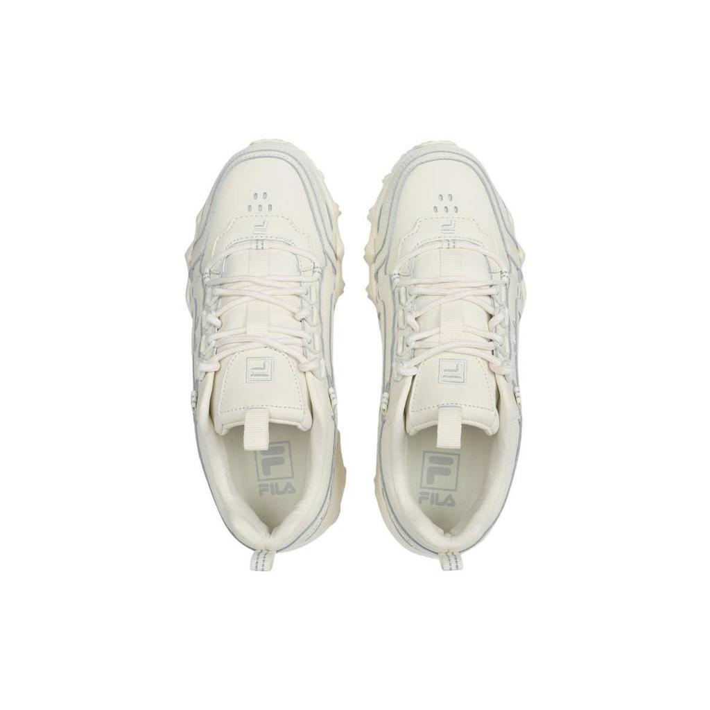 FILA Oakmont Leather Sports Low top Casual Shoes Unisex Ecru Korean Style 1JM00843E_926