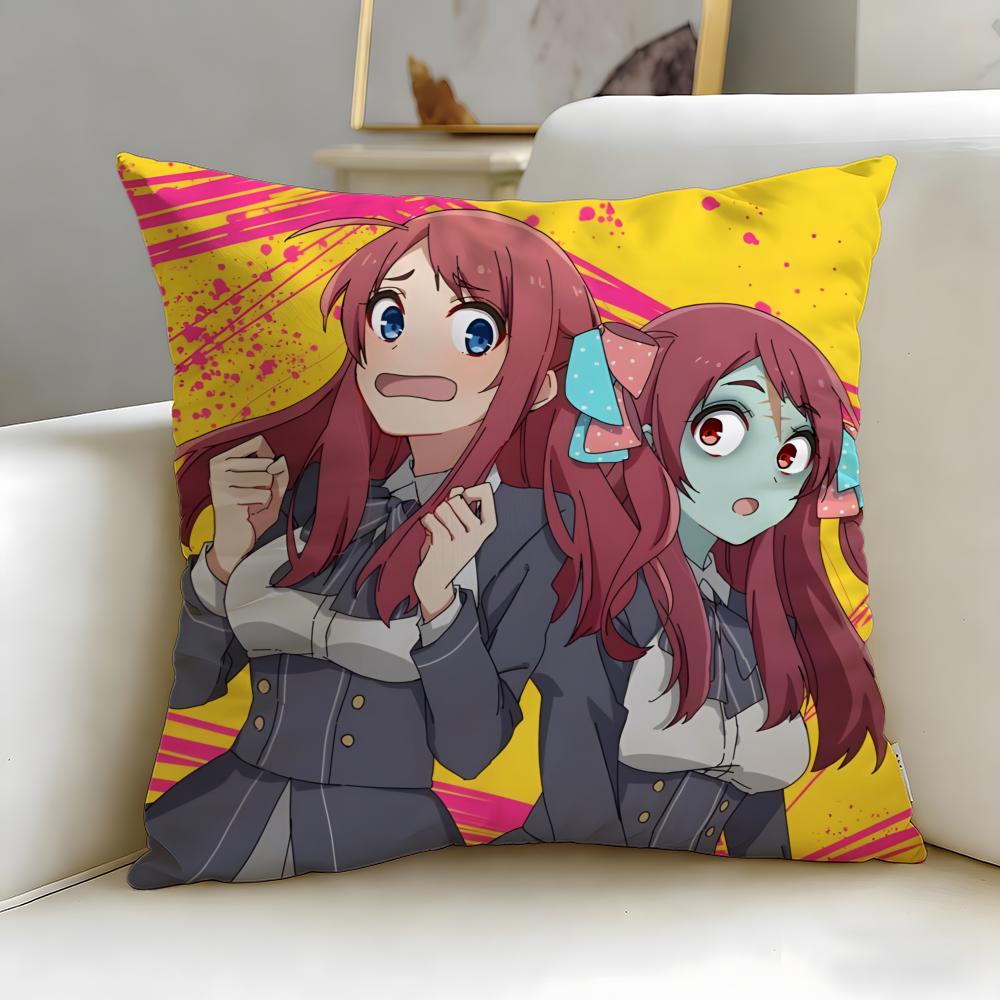 idol anime Zombie Land Saga Cushion Cover Soft  EasyWash Pillow Case  Versatile for Couch Bed Travel and Office