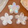 New Laser Gradient Flower Hair Claw Women Fashion Lightweight Acrylic Headwear Hairpin Crab Barrette Girl Hair Accessories