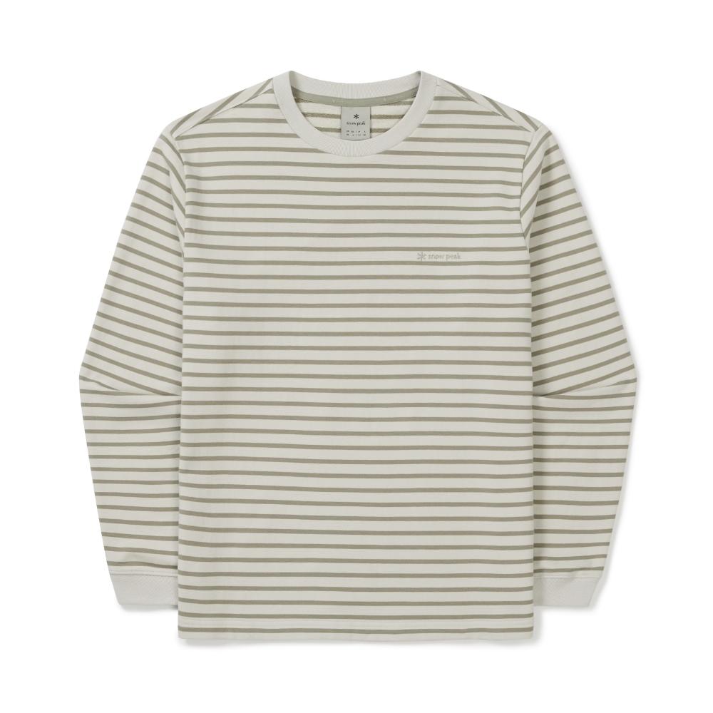 [Snowpeak] Stripe Long Sleeve T-shirt Olive (S25FMFTL12)