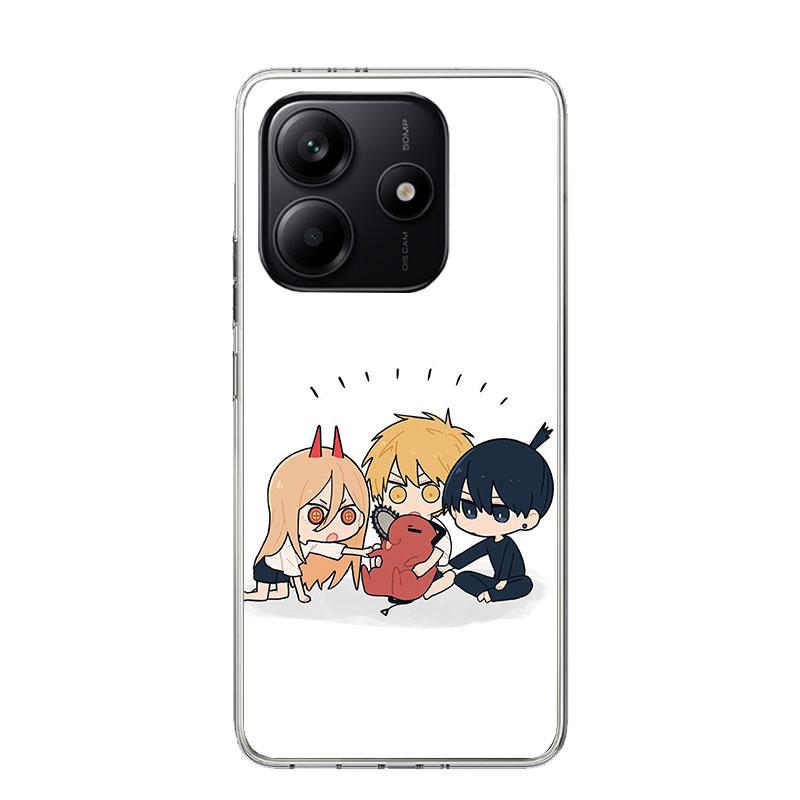 C-Chainsaw Mans Cute Phone Case For Xiaomi Redmi Note 15 14 13 12S 12 Pro Plus 11S 11E 11 11T 10S 10 Art Soft Pattern Cover Redm
