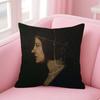 Wearing Pearls Girl painting Double-sided Printed pillow cover Short plush Suitable living rooms bedrooms throw cushion cover