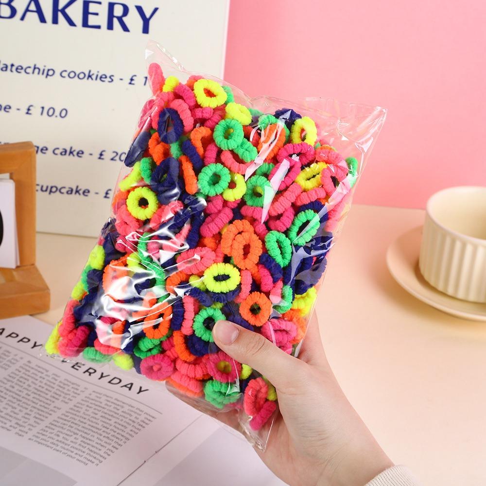 500pcs High Elastic Basic Hair Rope Set Candy Color Colorful Hair Tie Fashion Rubber Band  Ladies