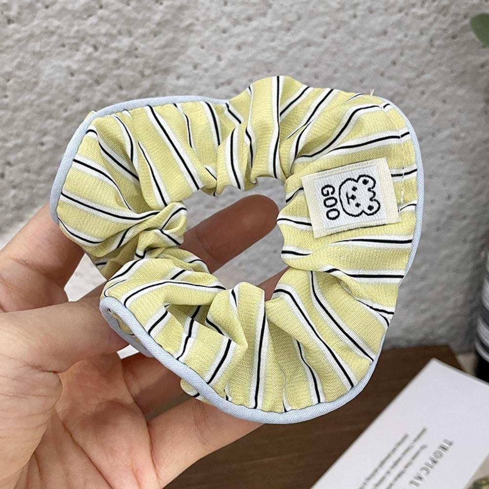 High Elastic Stripe Hair Scrunchie Candy Colors Ponytail Headwear  Hair Accessories
