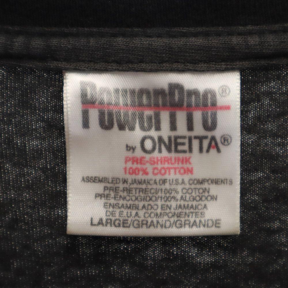 ONEITA 90s Old Masahiro Chono Print Short sleeve T-shirt L black Men's Used