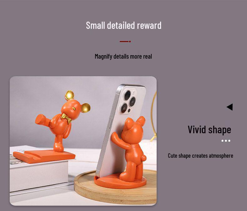 Cute Cartoon Phone & Tablet Holder: Creative Desk Ornament for Home or Office Gifts