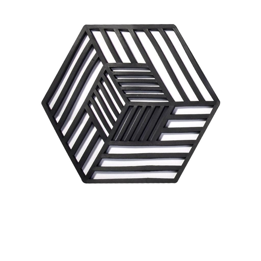 Creative Silicone Hexagon Geometric Drink Holder Hollow Placemat Coaster Cup Pad Trivet Mats