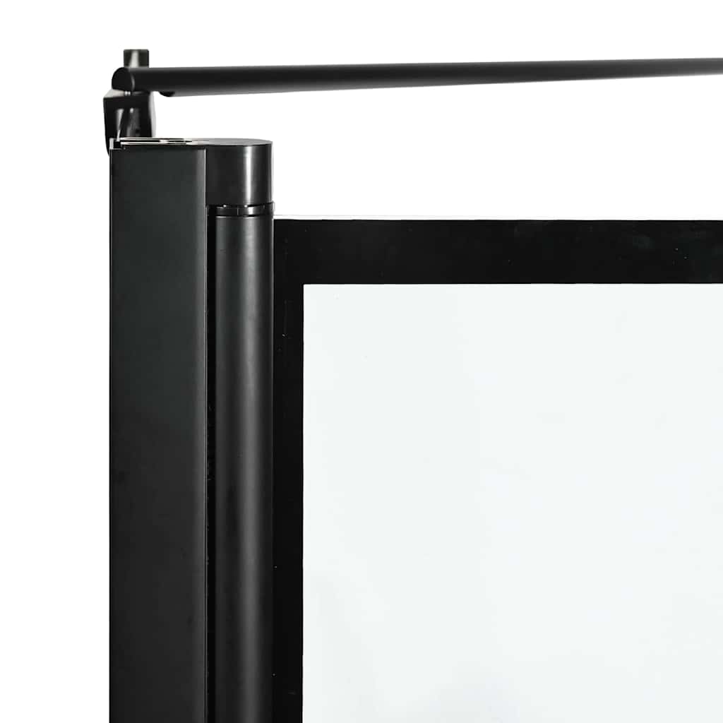 Black and Transparent Shower Screen 80 X 68 X 128 Cm