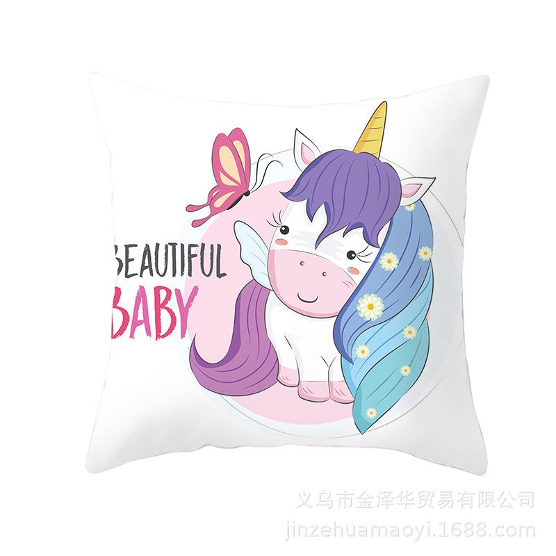 Cute Animal Cartoon Print Pillow Cover Shopee Home Supplies Car Sofa Cushion Cover