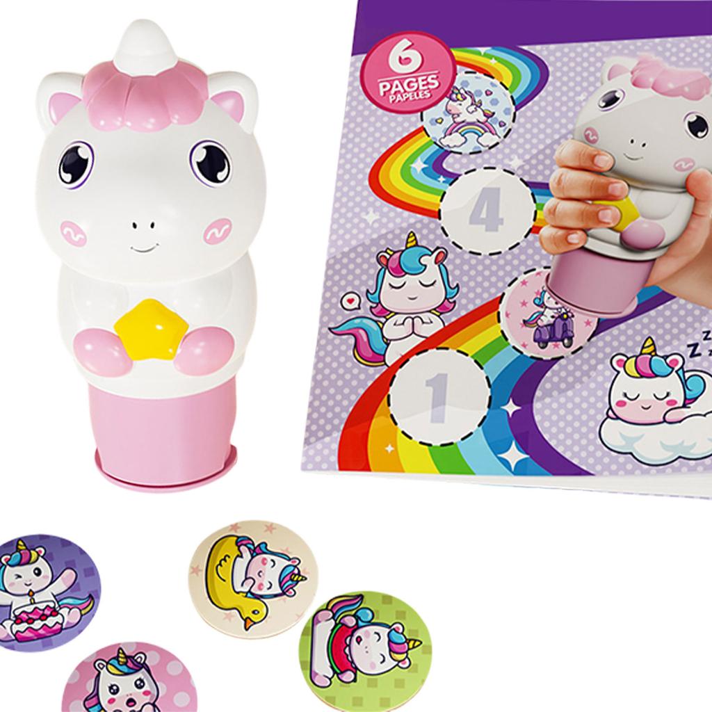 Kreatives Stempel-Sticker-Set für Kinder Fördert Koordination Lustiges Stempel-Aktivitätsbuch Bastelsets Zubehör Spielzeug für Kinder