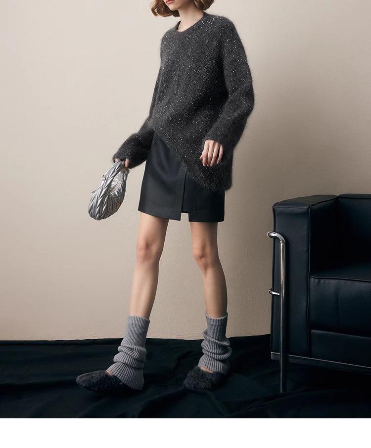 Damen Retro A-Linien Lederrock mit Schlitz - Petite Sommer 2025 Edition