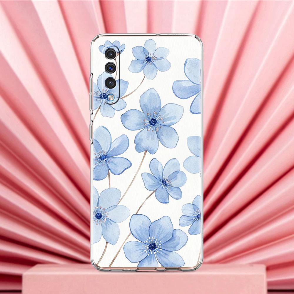 Phone Case For Samsung A56 A36 A26 A24 A16 A14 A12 A32 A50 A70 A22 A40 A34 A54 A42 A52 5G A04s A06 Cover Soft Pale Little Flower