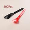 100 Stuks Koffie Dessert Taart Lepels Plastic Lepel Thee Koffie IJs Stokje Roerstaaf Wegwerp Lepels