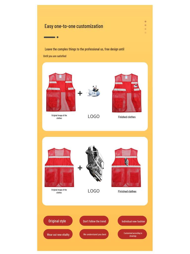 Breathable Summer Reflective Mesh Vest for Volunteer and Work Activities