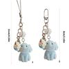 Cute Panda Shaped Bamboo Keychain Phone Lanyard Lightweight Portable Accessory Bag Phone Decoration For Kids Adults