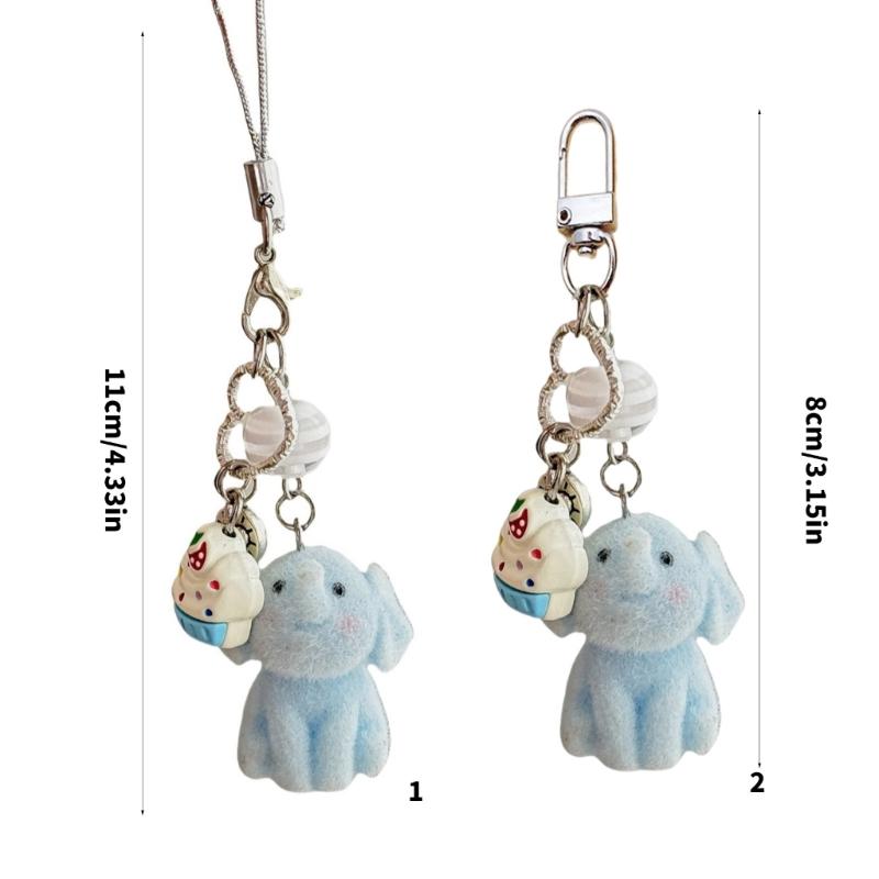 Cute Panda Shaped Bamboo Keychain Phone Lanyard Lightweight Portable Accessory Bag Phone Decoration For Kids Adults