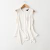 Export Pure Old Man Export USA Minimalist Easiest for Match Asymmetrical Hem Drape Pure Color Sleeveless Shirt Viscose Tops