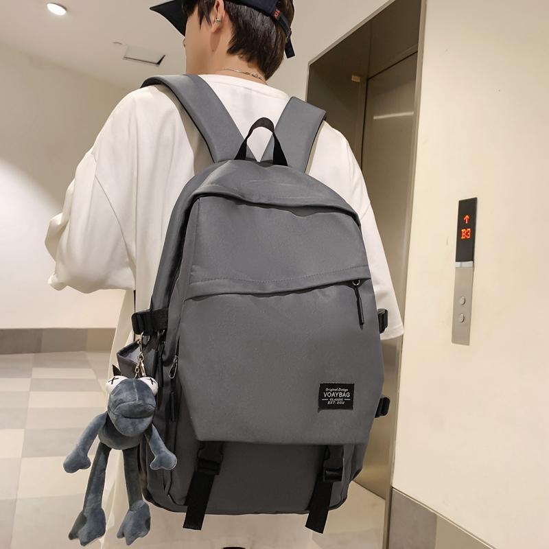 Schulrucksack für Studenten mit großer Kapazität, Herren-Computer-Reiserucksack, Damen-Rucksack in Unifarben