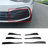 For VW Golf 8 Mk8 2021 2022 Car Front Grille Grill Moulding Strips Fog Light Cover Trim Abs Automotive Modification Accessories