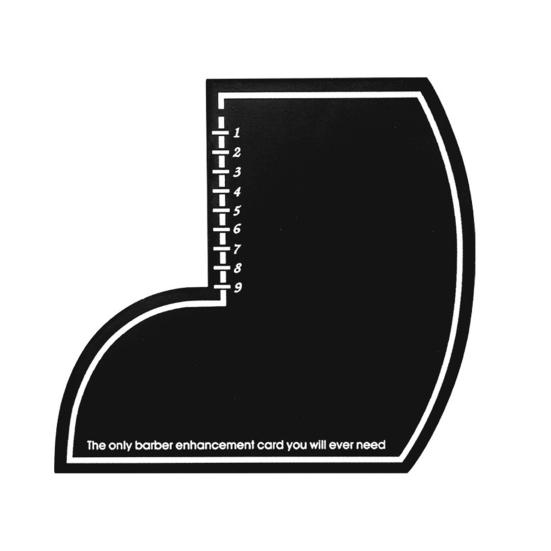 Men Hair Styling Template Color Enhancement Barber Card with Measurement