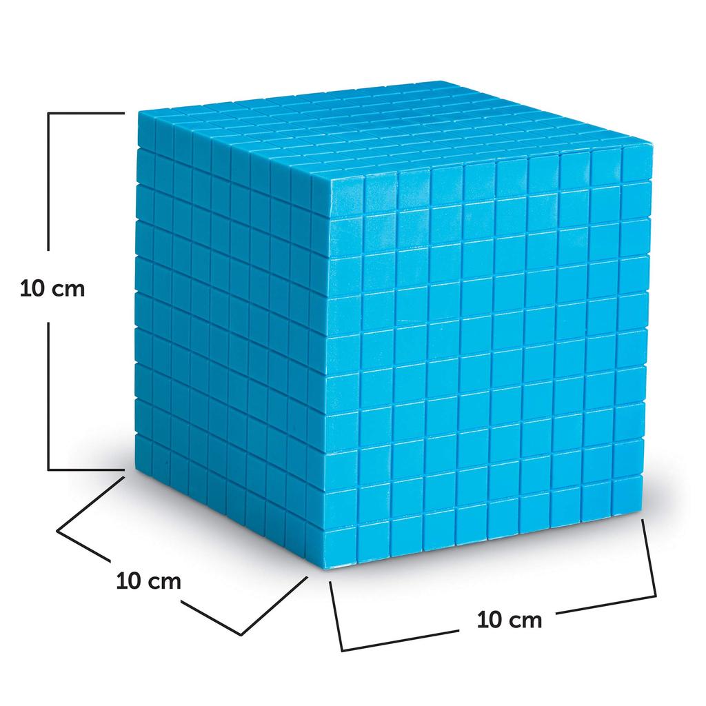Learning Resources Plastic Base Ten Series 1 Cube Plastic Base Ten 10 x 10 x 10cm 1 Cube LER 0927