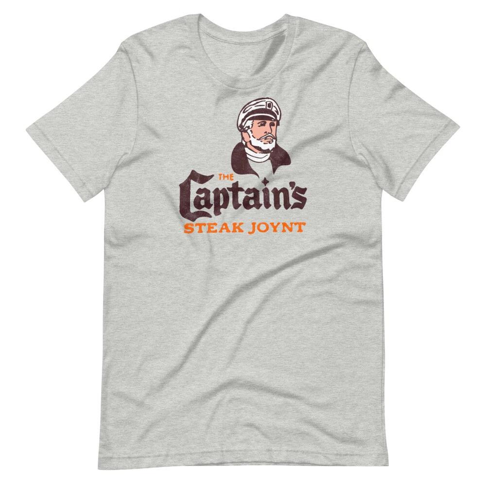 

THE CAPTAINS STEAK JOYNT Graphic Tee Shirt Short-Sleeve Unisex 100% Cotton T-shirt Mens Tees Top XL