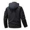 Men's Windproof Hiking Jacket with Hood Long Sleeve Zip Front Outdoor Coat for and Hiking