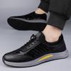 Fashion High Quality Brand Men's Genuine Leather Casual Shoes Thick Soled Sports Shoes Outdoor Hiking Shoes Men's Work Shoes