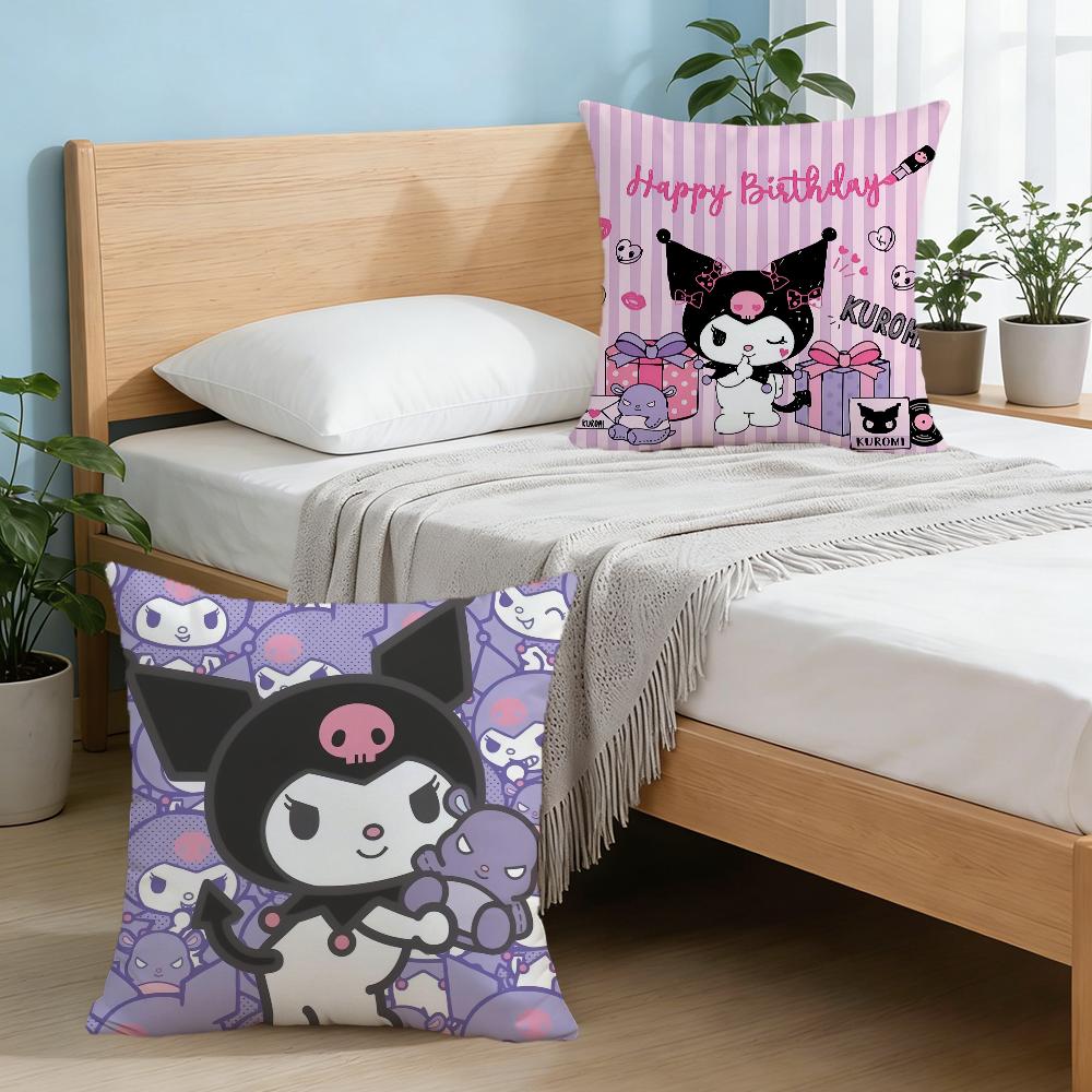 K-Kuromi-I Cute Cushion Cover For Pillow Printing Sofa Decoration Home Car Room Coffee Shop Office Nordic Simplicity