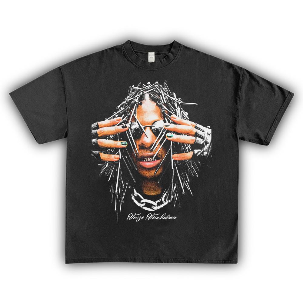 

2025 Tribute To The Hip Hop Rapper Teezo Touchdown American Retro Street Loose Men s and Women s Short Sleeve T-shirts - Men ... S