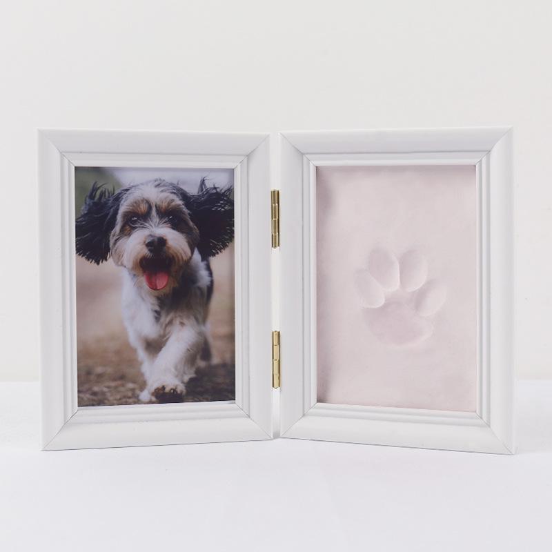 Porta-Retrato de Patinha de Pet Ornamento DIY com Argila