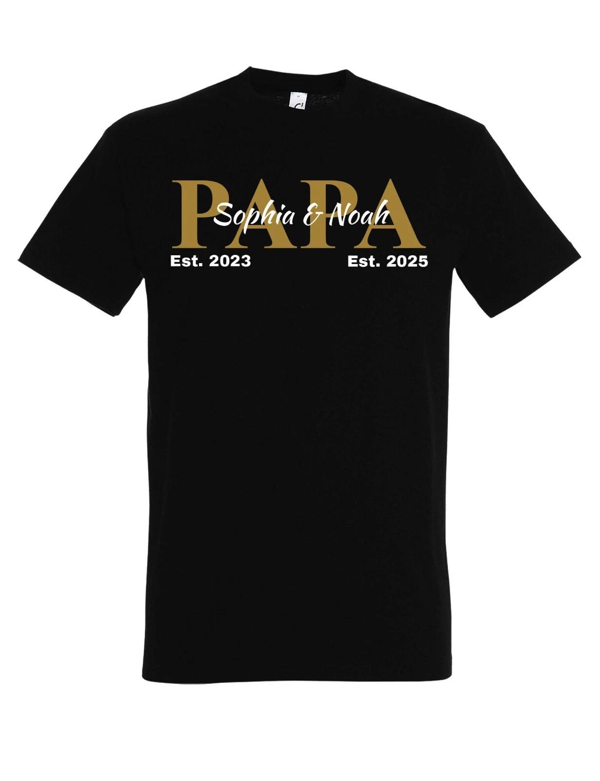 

DAD Mens T-Shirt Printing With Desired Name & Date Personalised Gift S
