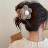 Autumn and winter double-sided plush flower hair clip, shark clip at the back of the head, French sweet hair accessory for women