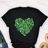 Shamrock HearT T Shirt St Patricks Day Lucky Cute Irish Pattys S Vintage Washed Homme Top For Everyday Wear Stretched Stylish