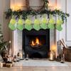 26 Letter Christmas Stockings Green, 8 Inch Christmas Stockings Suitable For Christmas Tree Fireplace Decorations