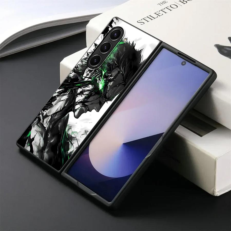 Coque Anime Zoro Luffy pour Samsung Galaxy ZFold5 ZFold6 Z Fold 7 6 5 4 3 ZFold3 ZFold4 ZFold7 Coque Arrière de Téléphone