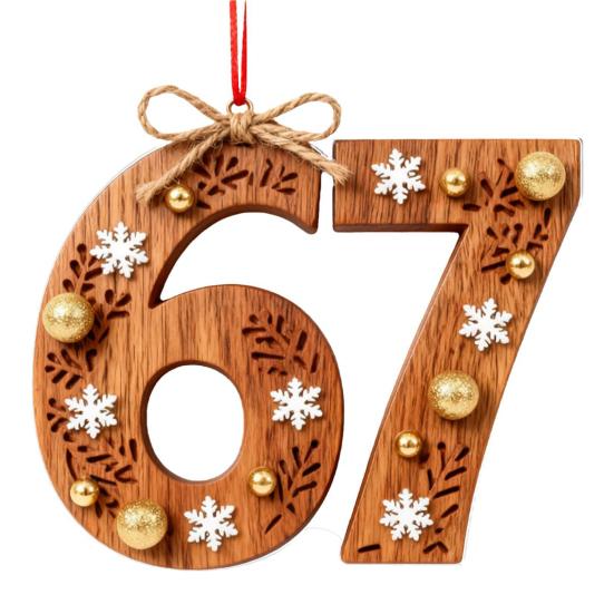 

67 Смішні Різдвяні Прикраси 2025 Ручна Робота Прикраса Санта Клауса Шість Сім Мем Декор Дзеркало Заднього Виду Святковий Подарунок Декор J