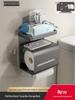 Jiemengzhe Punch-Free 3-Tier Bathroom Tissue Holder with Storage Shelf
