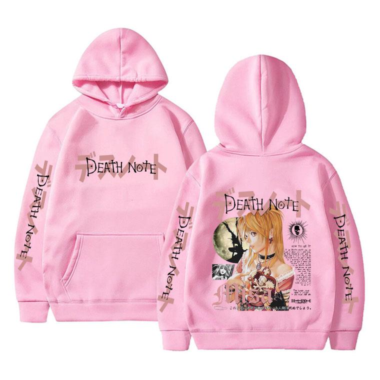 Japanese Anime Death Note Misa Hoodie Men Women Clothing Fashion Hip Hop Streetwear Unisex Vintage Oversized Pullover Hoodies