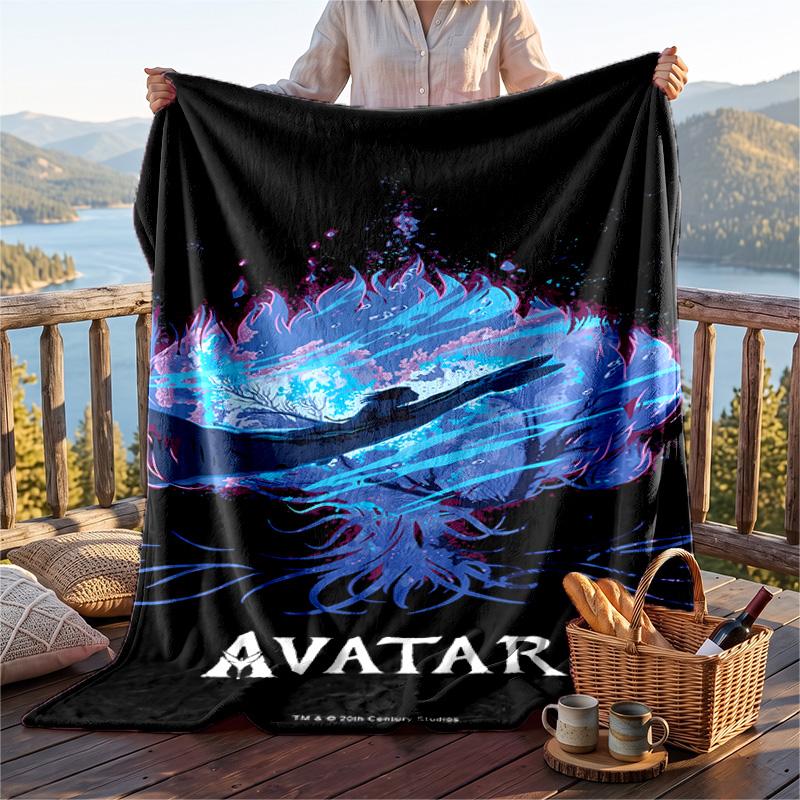 Warme Flanelldecke Avatar-Muster, Leichte, bequeme Überwurfdecke für Bett und Sofa
