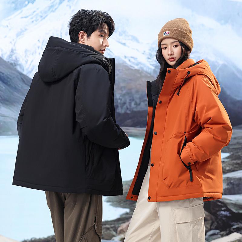 Men's Winter Waterproof Mountaineering Down Jacket - Unisex Casual Light Luxury Outdoor Wear