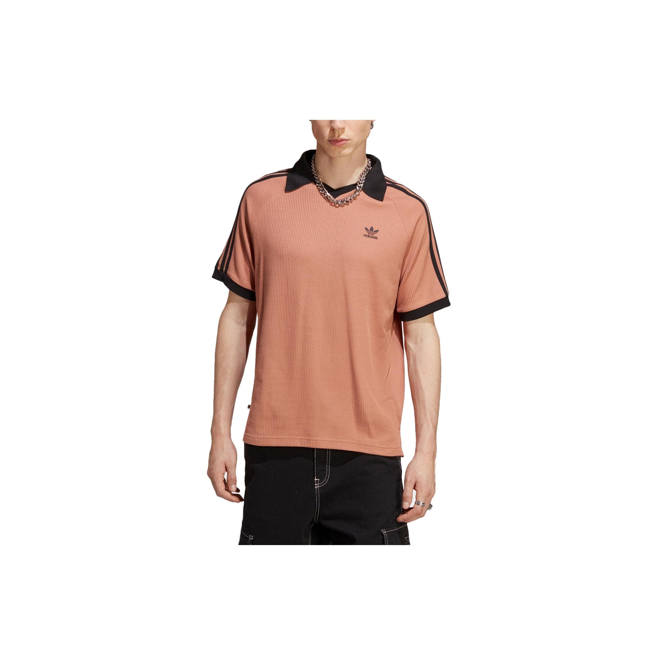 adidas Adicolor Classics Waffle Polo Shirt Asia Sizing Clay Strata Men s HS2083 L