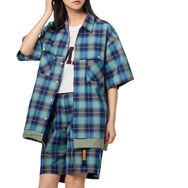 Timberland Tokyo Design Collective Casual Classic Simple Vintage Plaid Short Sleeve Shirt Unisex shirts TB0A6J7FE58