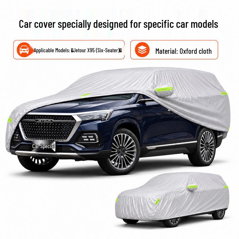 Jetour X95 Car Cover: Waterproof, Sun Protection, Heat Insulation, Universal Oxford Cloth for All Seasons