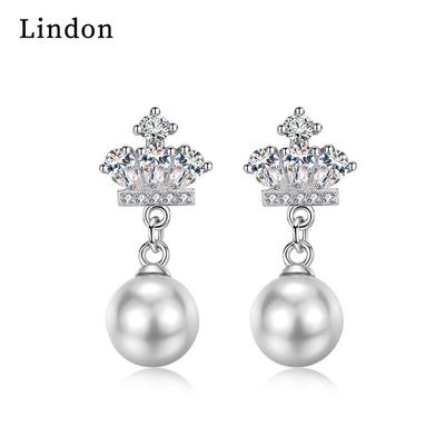 Lindon – boucles d'oreilles en alliage de cuivre et Zircon, boucles d'oreilles pendantes pour femmes, cadeaux de fête de mariage