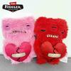 Love Series Soft Plush Doll Pink Red Teeth Monster Ugly Kawaii Toys Cartoon Funny Valentine's Day Birthday Trend Gifts