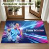 Crystal Velvet Square Rug Custom NameErling Haaland Pattern Non Slip Home Floor Decor Rug