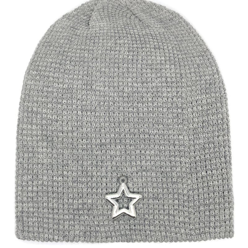 

ИНОМИРНАЯ Звезда Летняя Вязаная Шапочка [Серая] FREE